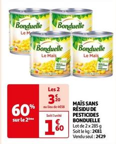 Bonduelle - Maïs Sans Residu De Pesticides  offre à 1,6€ sur Auchan Hypermarché
