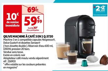 Qilive - Machine À Café 3 En 1 Q.5720 offre à 59,99€ sur Auchan Hypermarché