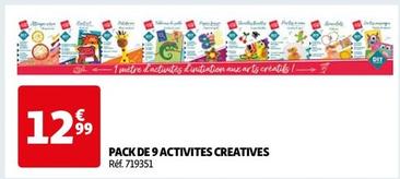 Pack De 9 Activites Creatives  offre à 12,99€ sur Auchan Hypermarché