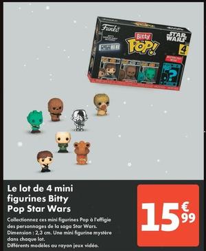 Le Lot De 4 Mini Figurines Bitty Pop Star Wars offre à 15,99€ sur Auchan Hypermarché