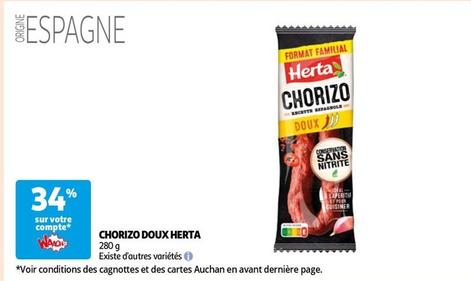Herta - Chorizo Doux offre sur Auchan Hypermarché