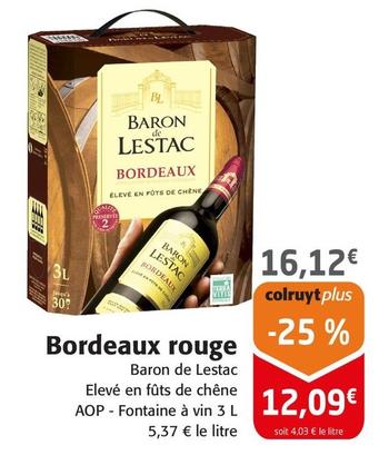 Bordeaux Rouge offre à 12,09€ sur Colruyt