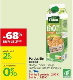  Cidou - Pur Jus Bio offre à 2,2€ sur Carrefour