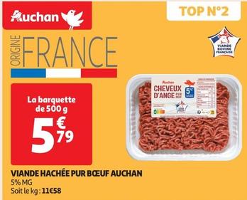 auchan - viande hachée pur bœuf 