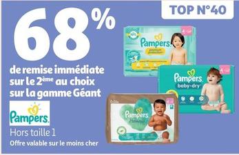 Pampers - Sur La Gamme Géant offre sur Auchan Supermarché