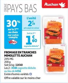 Auchan - Fromage Entranches Mimolette