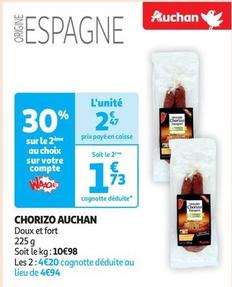 Auchan - Chorizo  offre à 2,47€ sur Auchan Supermarché