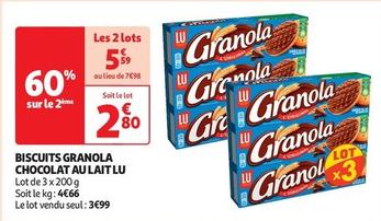 Lu - Biscuits Granola Chocolat Au Lait