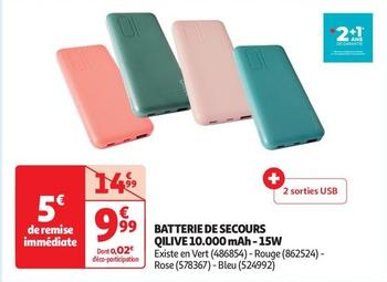 Qilive - Batterie De Secours offre à 9,99€ sur Auchan Supermarché