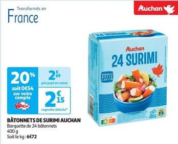 Auchan - Bâtonnets De Surimi offre à 2,15€ sur Auchan Supermarché