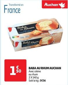  Auchan - Baba Au Rhum offre à 1,5€ sur Auchan Supermarché