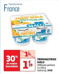 Malo - Fromage Frais  offre à 1,39€ sur Auchan Supermarché