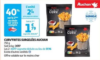 Auchan - Curv'Frites Surgelées offre à 2,98€ sur Auchan Supermarché