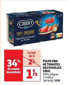 Cirio - Pulpe Fine De Tomates Des Pouilles 
