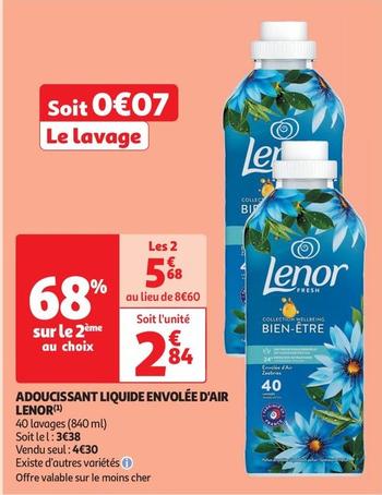 Lenor - Adoucissant Liquide Envolée D'Air offre à 2,84€ sur Auchan Supermarché