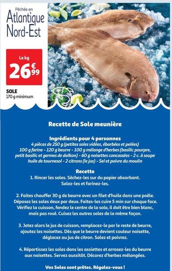 Sole offre à 26,99€ sur Auchan Hypermarché