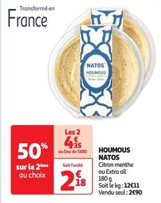 Natos - Houmous offre à 2,9€ sur Auchan Hypermarché