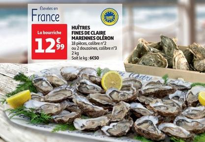 Huîtres Fines De Claire Marennes Oléron offre à 12,99€ sur Auchan Hypermarché