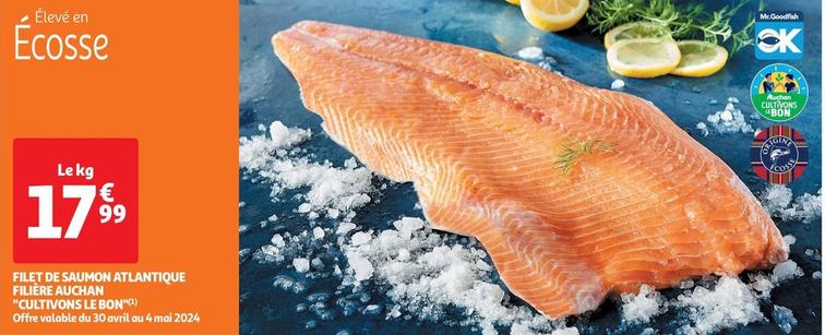 auchan - filet de saumon atlantique filiere "cultivons le bon"