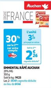 Auchan - Emmental Râpé  offre à 3,23€ sur Auchan Supermarché