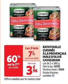 Cassegrain - Ratatouille Cuisinée À La Provençale Huile D'olive offre à 3,96€ sur Auchan Supermarché