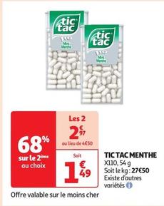 Tic Tac - Menthe offre à 1,49€ sur Auchan Supermarché