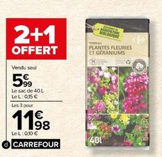 Carrefour - Terreau Plantes Fleuries offre à 5,99€ sur Carrefour
