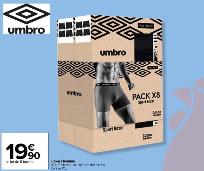 Umbro - Boxers Homme offre à 19,9€ sur Carrefour Market