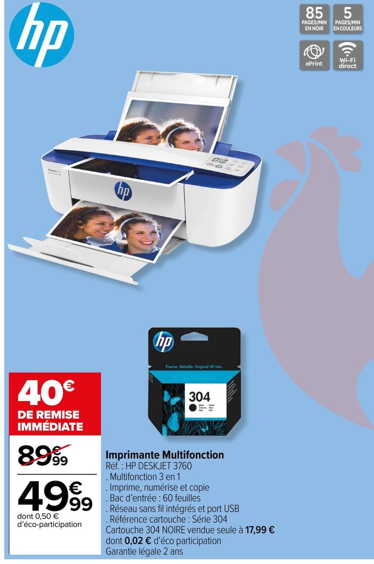 Hp - Imprimante Multifonction offre à 49,99€ sur Carrefour Market