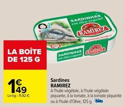 Ramirez - Sardines offre à 1,49€ sur Carrefour