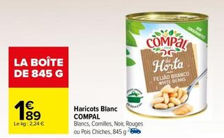 Compal - Haricots Blanc  offre à 1,89€ sur Carrefour