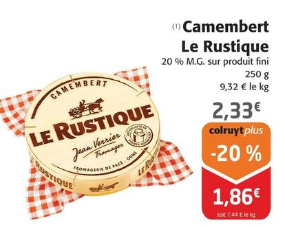 Le Rustique - Camembert offre à 2,33€ sur Colruyt