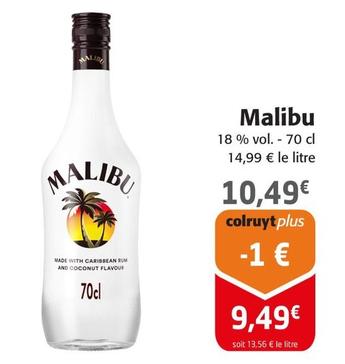 Malibu - 18 % Vol. offre à 9,49€ sur Colruyt