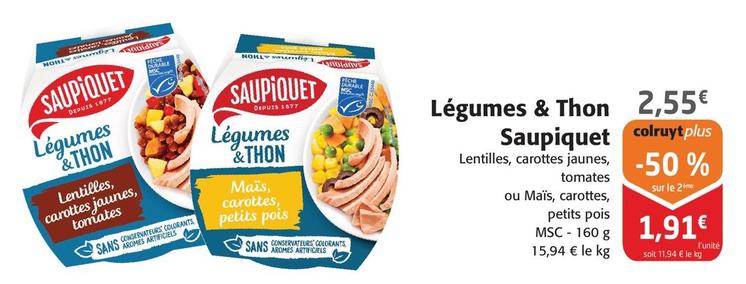 Saupiquet - Légumes & Thon offre à 2,55€ sur Colruyt