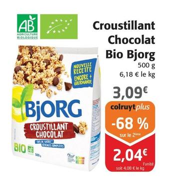 Bjorg - Croustillant Chocolat Bio offre à 3,09€ sur Colruyt