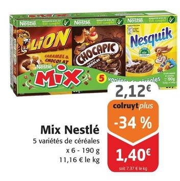 Nestlé - Mix offre à 1,4€ sur Colruyt