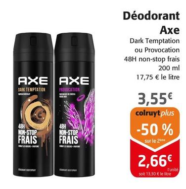 Axe - Déodorant offre à 3,55€ sur Colruyt