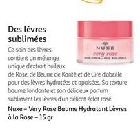 Nuxe - Very Rose Baume Hydratant Lèvres À La Rose -15 Gr