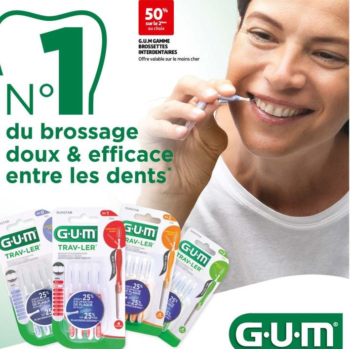 G.U.M - Gamme Brossettes Interdentaires offre sur Auchan Hypermarché