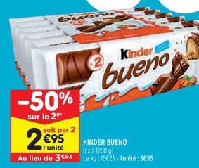 Kinder - Bueno offre à 3,93€ sur Leader Price