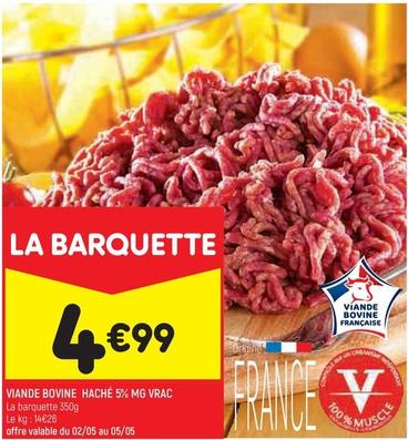 Viande Bovine Haché 5% Mg Vrac offre à 4,99€ sur Leader Price