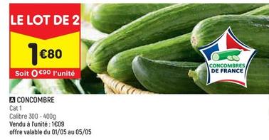 Concombre offre à 1,8€ sur Leader Price