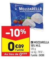 Mozzarella 19% M.g. offre à 0,89€ sur Leader Price