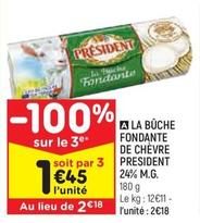 Président - La Bûche Fondante De Chèvre offre à 2,18€ sur Leader Price