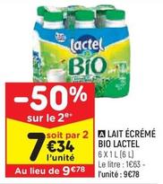 Lactel - Lait Écrémé Bio offre à 9,78€ sur Leader Price