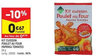 Kit Cuisson Poulet Au Four Paprika Tomates offre à 0,67€ sur Leader Price