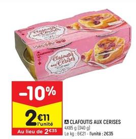 Clafoutis Aux Cerises offre à 2,11€ sur Leader Price