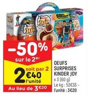 Kinder - Oeufs Surprises offre à 3,2€ sur Leader Price