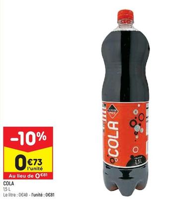 Cola offre à 0,73€ sur Leader Price