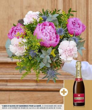 Eclat et sa bouteille de Champagne PIPER-HEIDSIECK 37,5cl offre à 59,99€ sur Monceau Fleurs